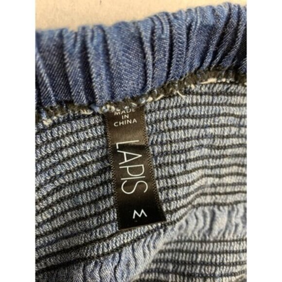 Lapis Blue Halter Strapless Smocked Dress S - Picture 5 of 5